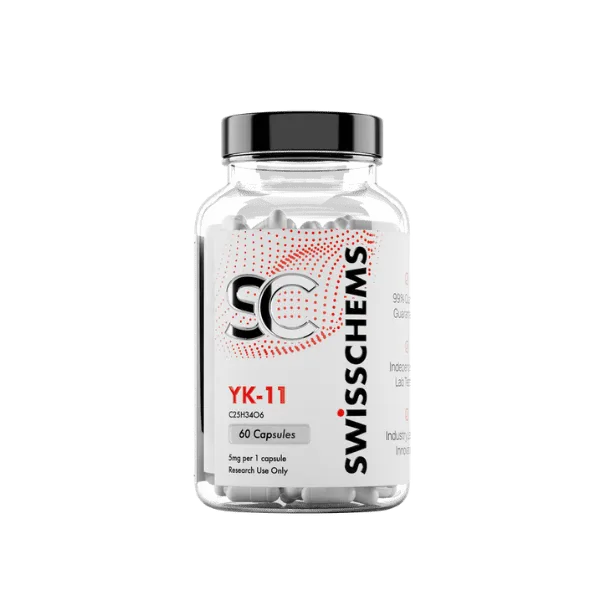 SwissChems yk11 SARM supplement in product packaging