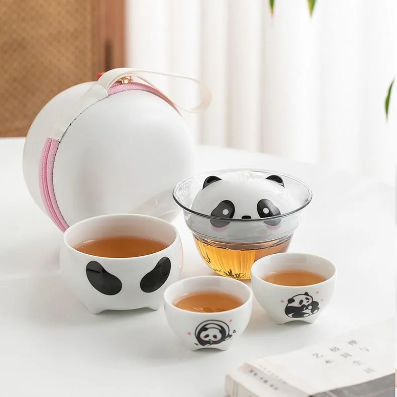 RORA TEAPOT tea panda ceramic figurine