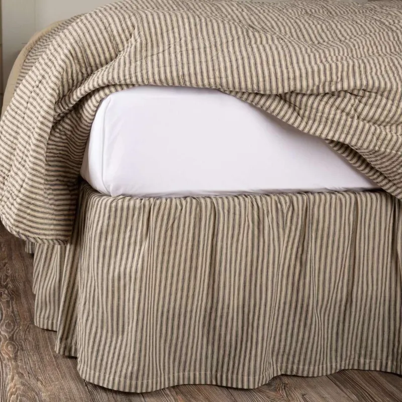 The Fox Decor bed skirt for under-bed storage coverage