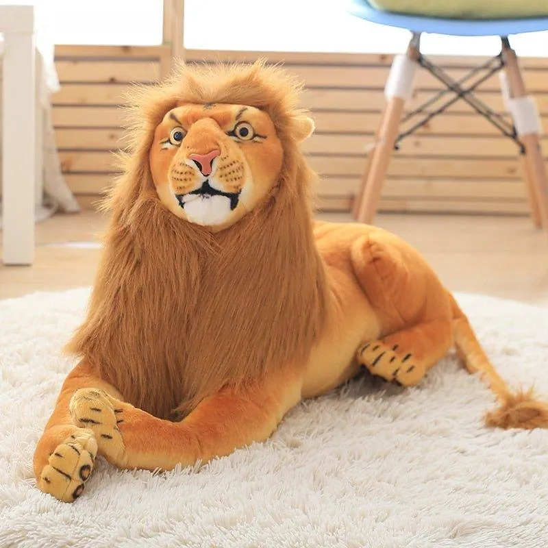 Peluche Kingdom large lion stuffed animal with fluffy mane