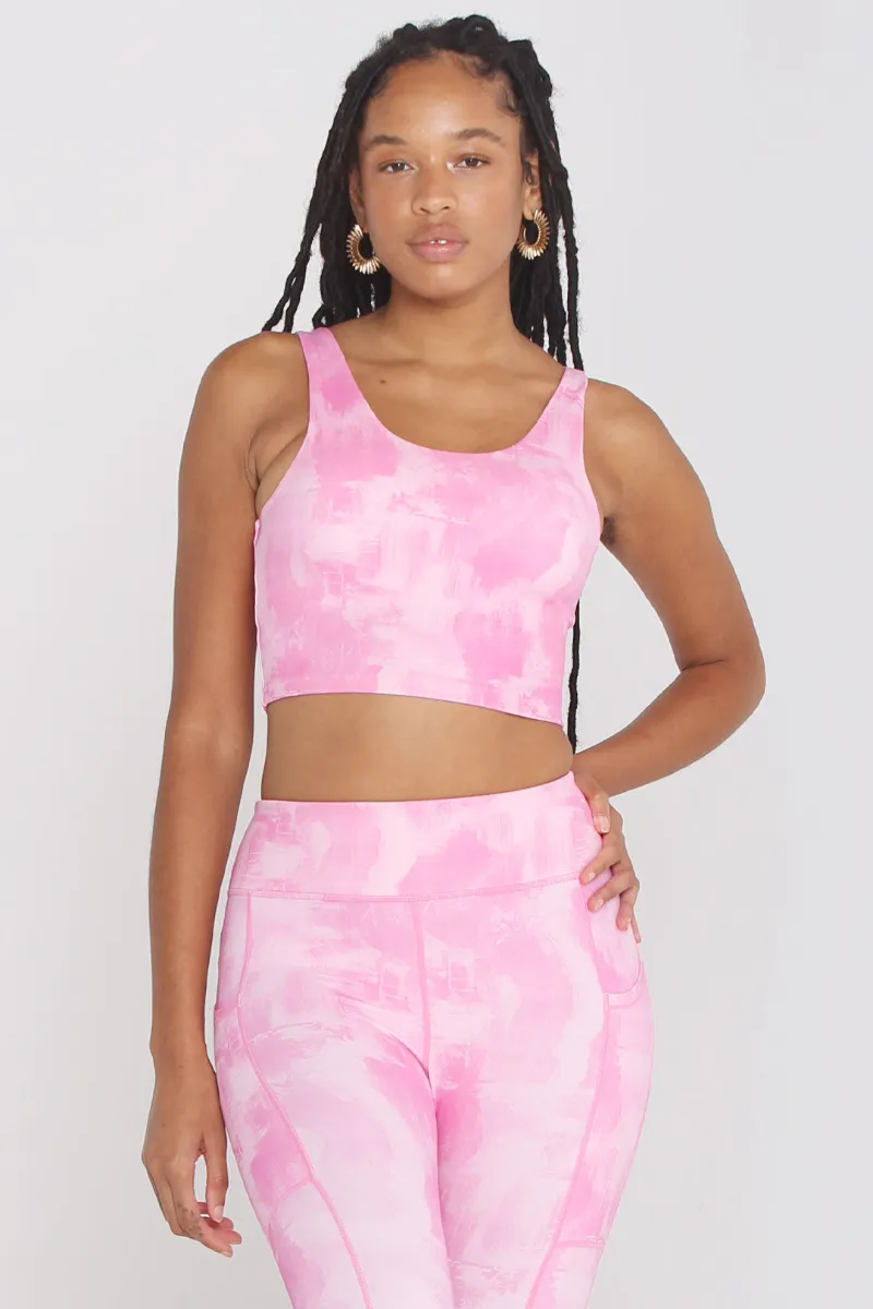 RexingSports tie dye sports bra, a colorful tie-dye patterned sports bra top
