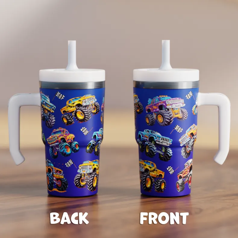 The Mum Crew Monster Jam cups kids drinkware