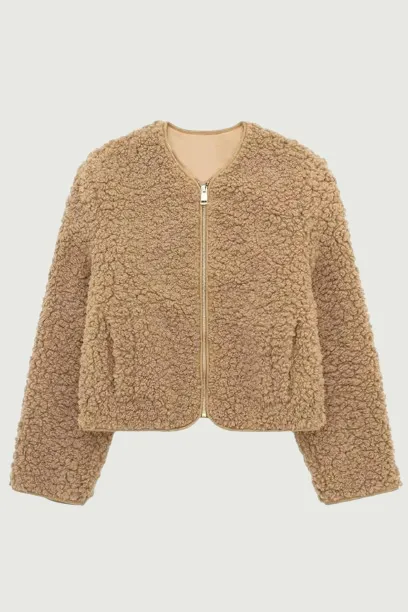 Obroi cropped wool jacket in short length