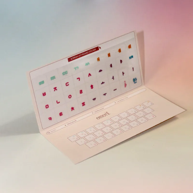 Omoni Designs Korean keyboard stickers for Hangul typing