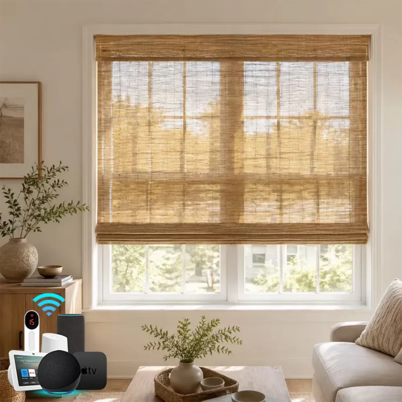 Bringnox wood blinds with horizontal slats