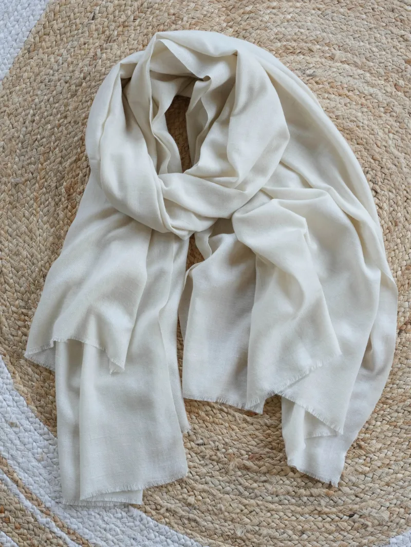 Shahkaar pashmina shawl draped elegantly