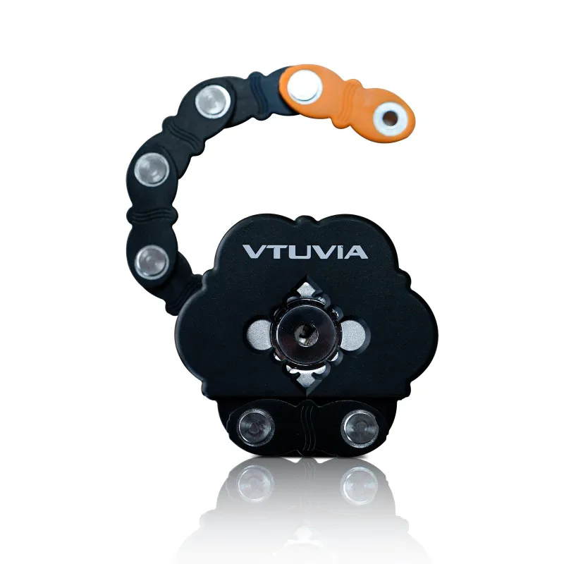Vtuvia Ebike lock securing an electric bicycle to a bike rack