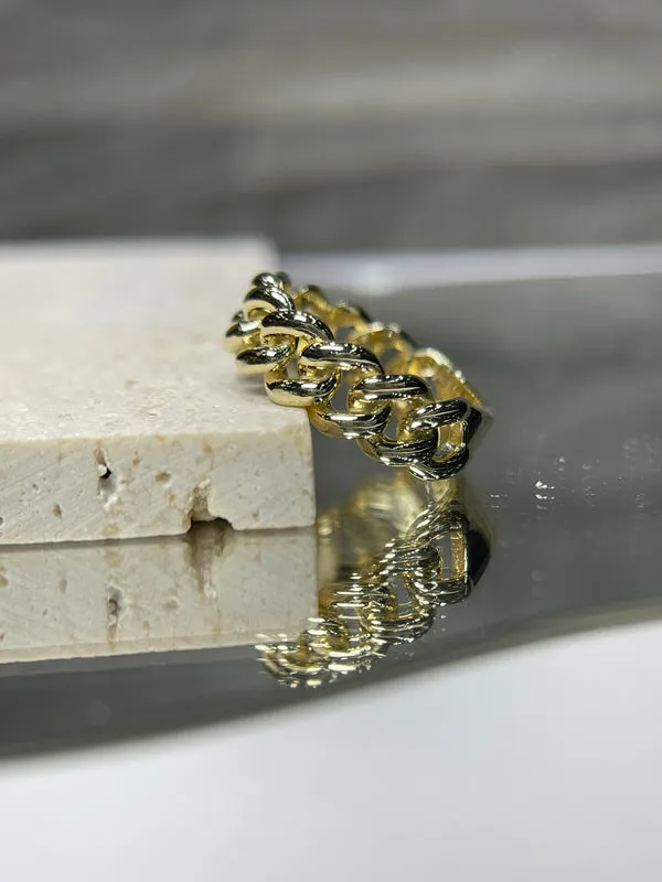 North and South Jewelry cuban link ring