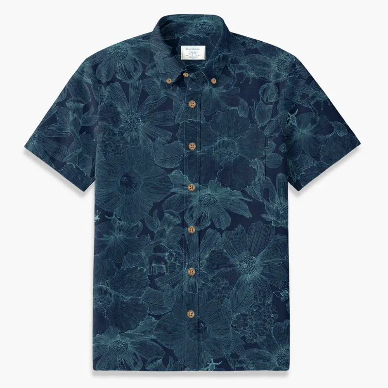 Bonlax hawaiian button down shirt