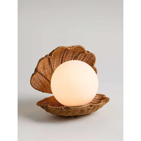 EP LIGHT wicker lamp with natural woven shade