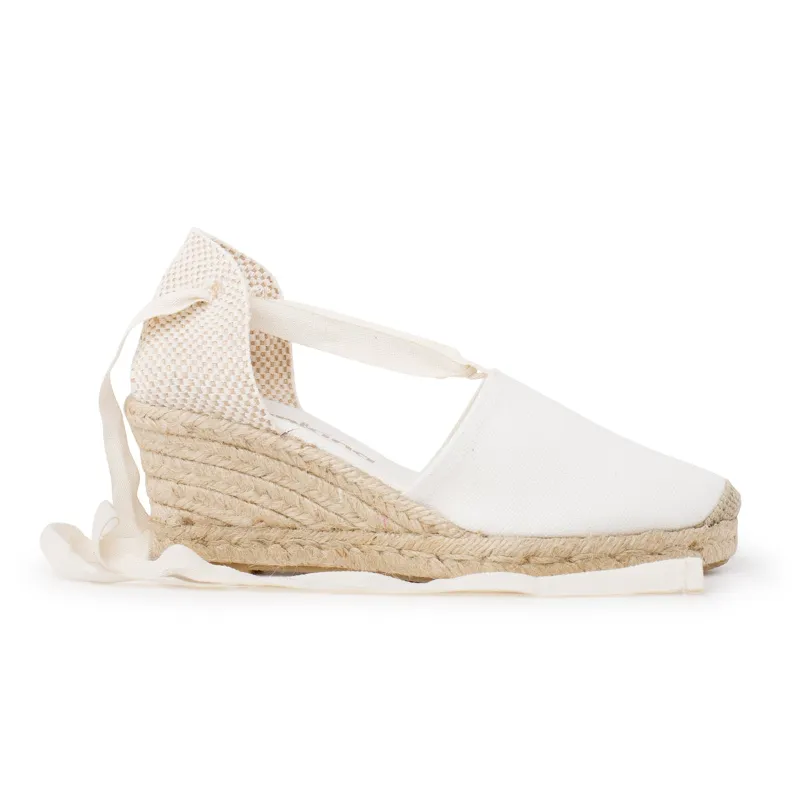 BIANKINA white espadrille wedges