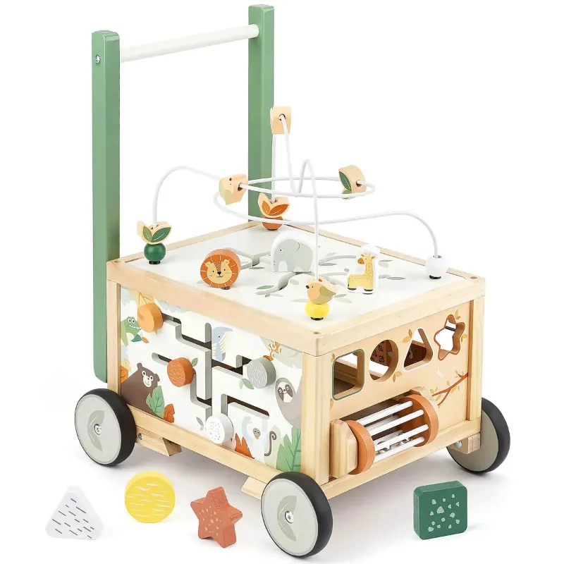 Joyreal Toys wooden baby walker — infant push walker toy