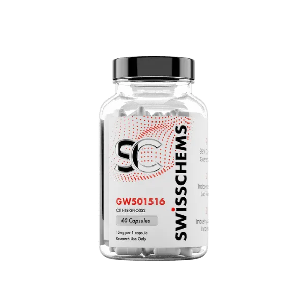 SwissChems cardarine PPAR agonist supplement in product packaging