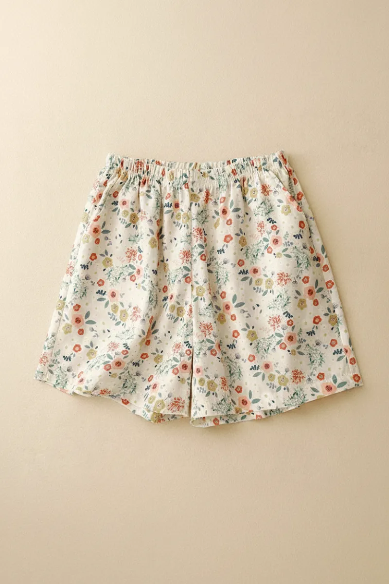 Obroi boho floral shorts with floral pattern