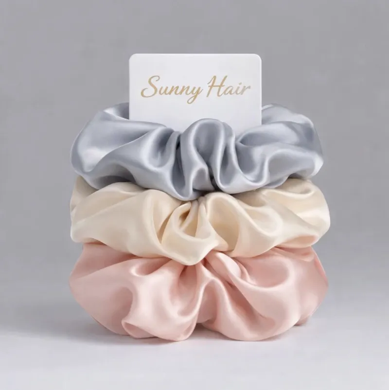 Sunny Hair satin scrunchies