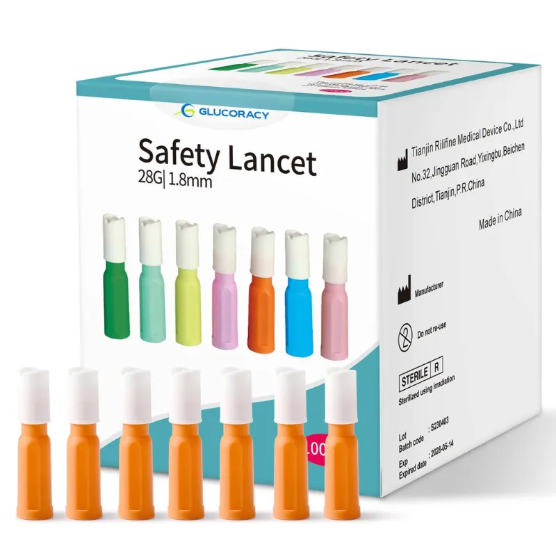 Glucoracy safety lancets for blood glucose sampling