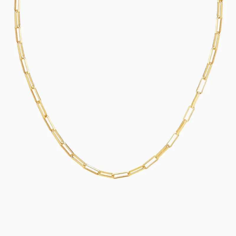 Dorado paper clip necklace