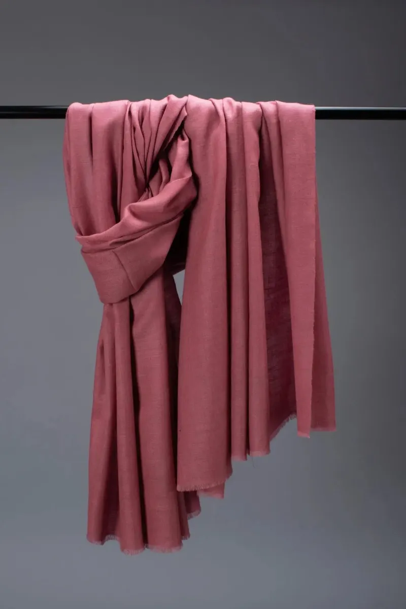 Shahkaar pink pashmina shawl softly draped