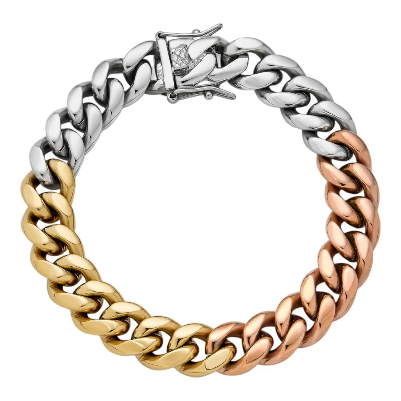 Harlembling 3x ip gold miami cuban bracelet