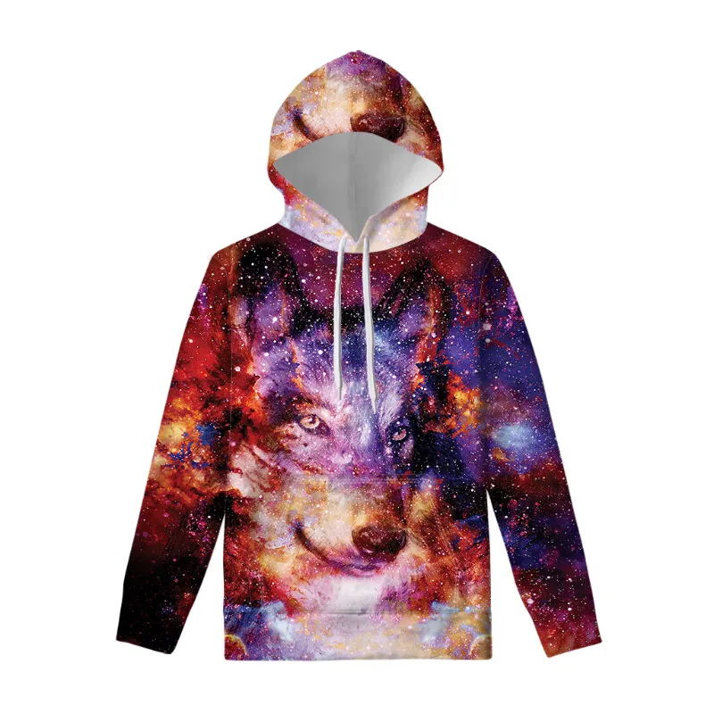 GearFrost galaxy wolf hoodie