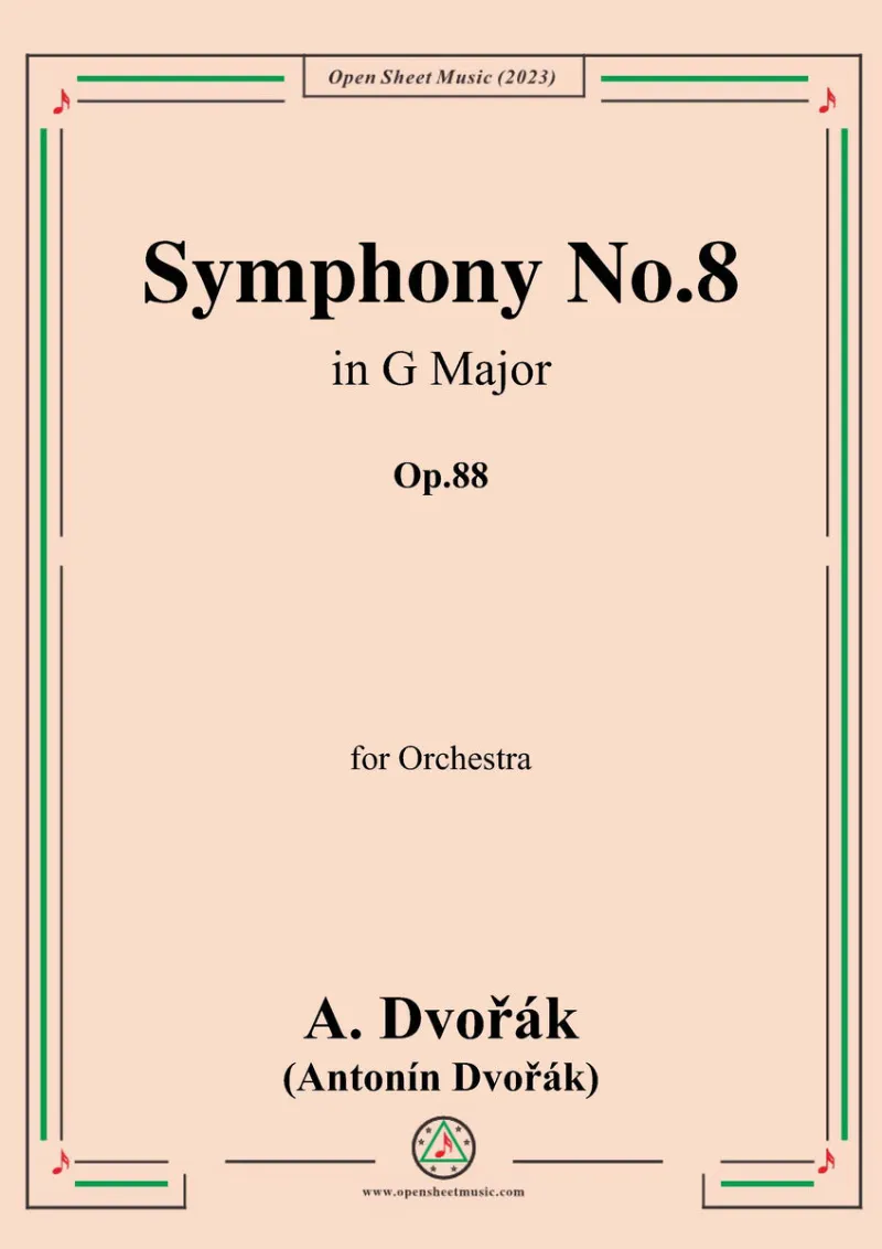 Open Sheet Music dvorak symphony 8 orchestral score