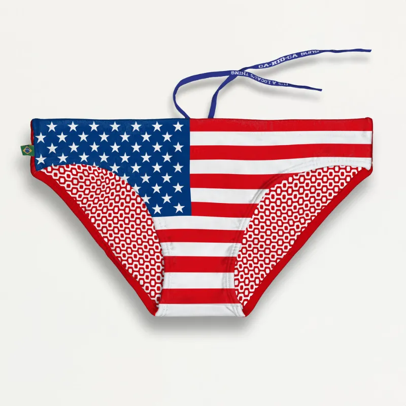 CA-RIO-CA Sunga American flag bathing suit
