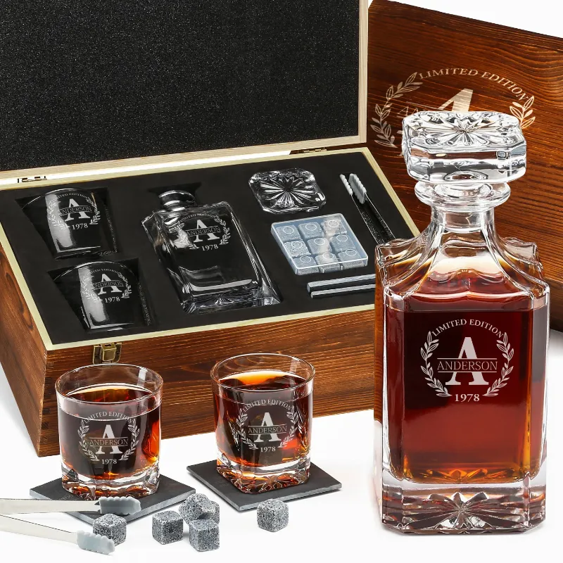 Frolk whiskey decanter set with glasses