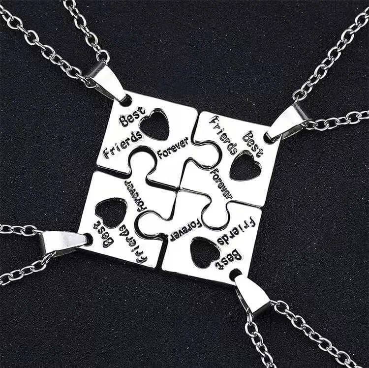WorldnetGifts best friend necklaces for 4