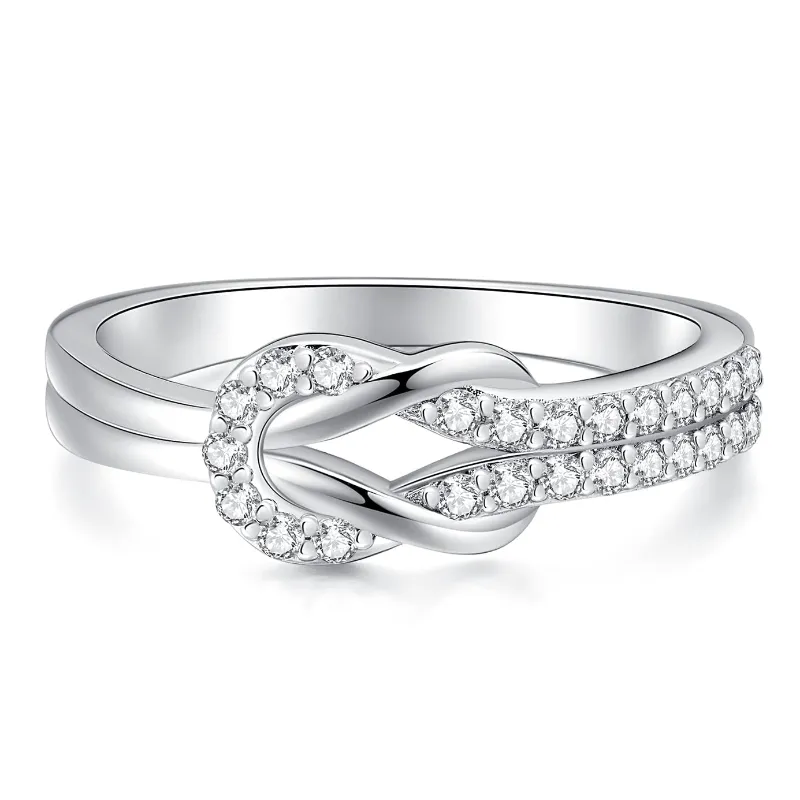 Imolove mother daughter ring with two interlocking bands symbolizing the bond between mother and daughter