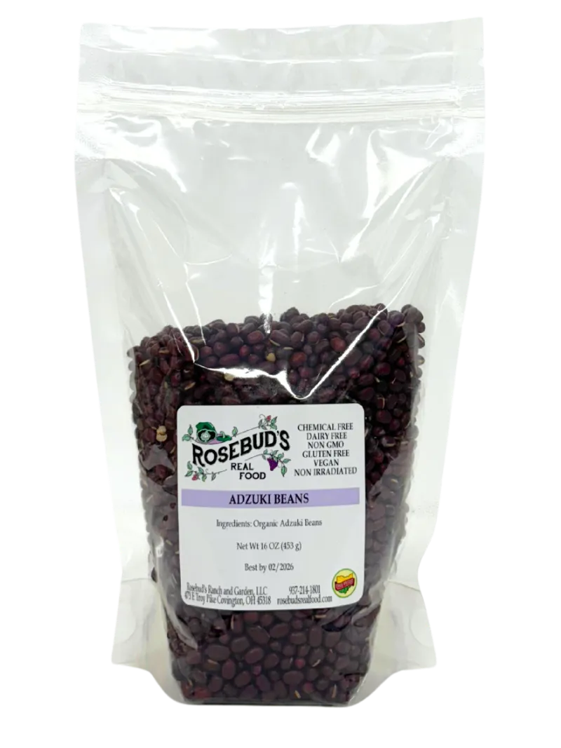Rosebud's Real Food adzuki beans in a bag