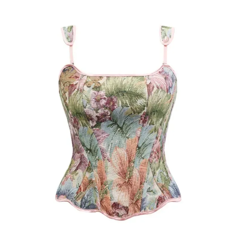 Cottagecore clothes tapestry corset top
