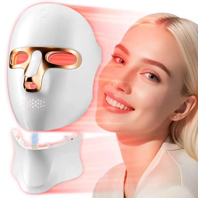 JUSRON cordless red light mask for portable skin therapy