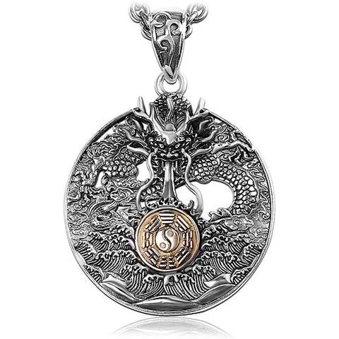Autumn Dragon silver dragon necklace