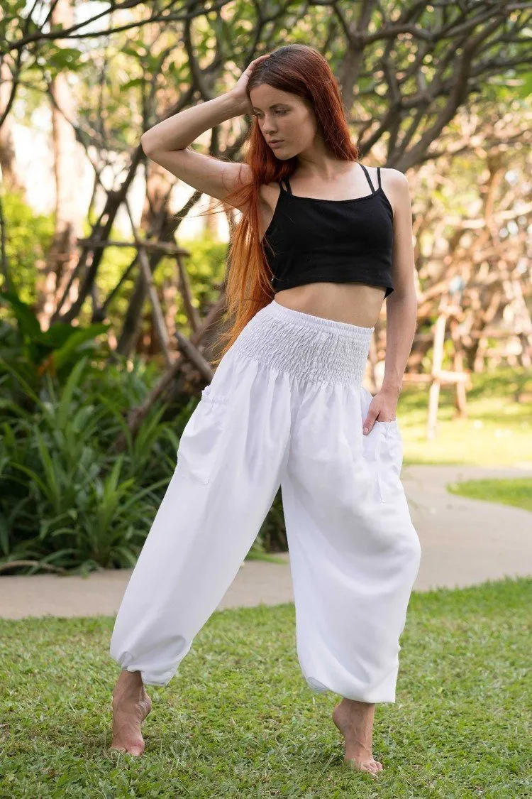 Hippie Pants white flowy pants