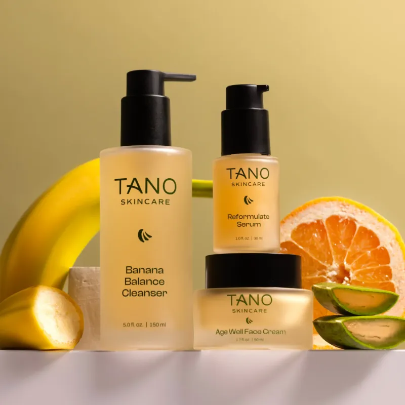 Tano Skincare nut facial treatment in a clear jar