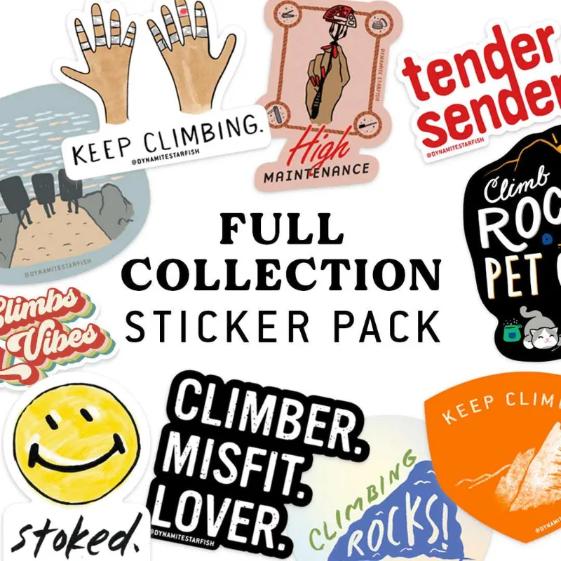 Dynamite Starfish climbing stickers