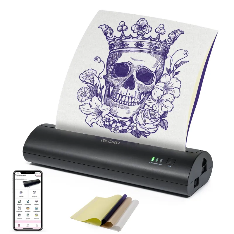 VLOXO thermal printer tattoo for stencil designs