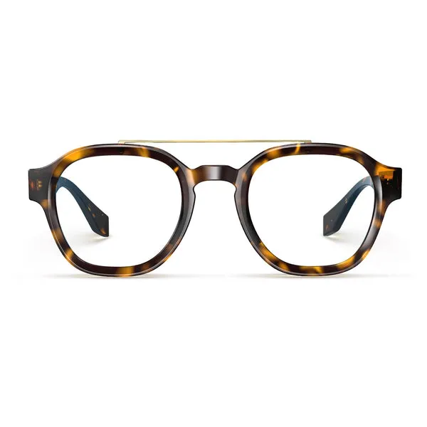 VisoOne Eyewear black metal square glasses