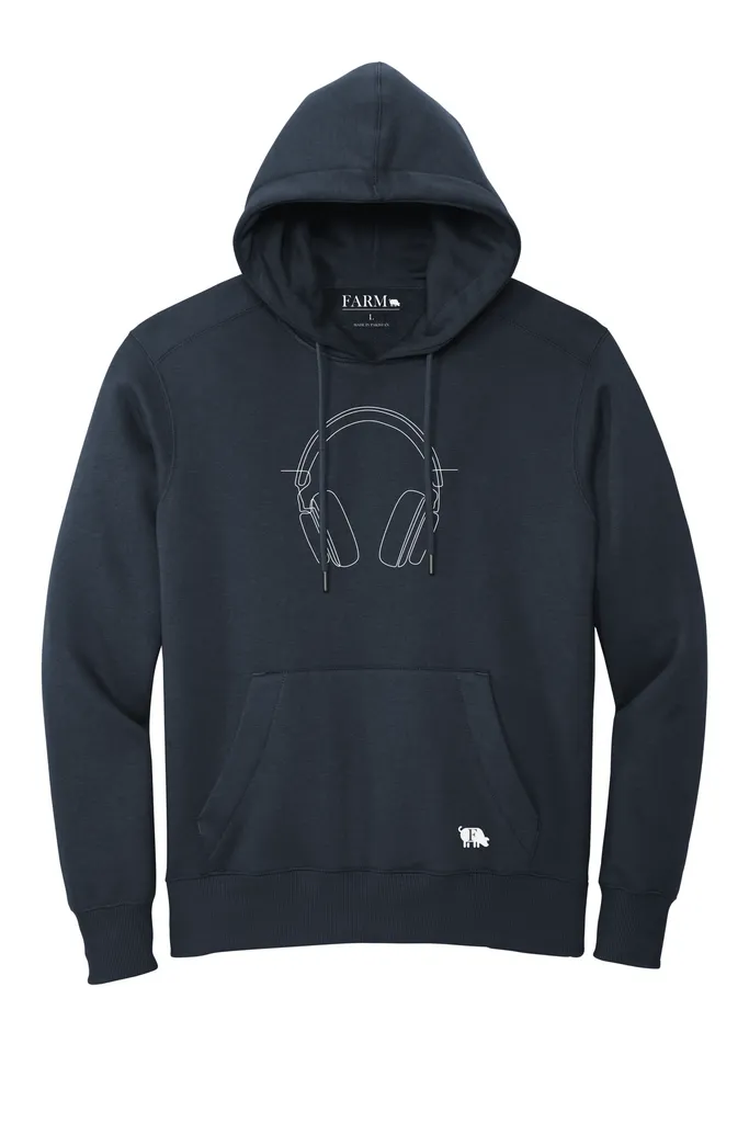 Farm Brand Headphone jacket with integrated headphone design