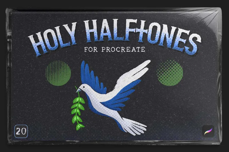 VisualTimmy halftone brush procreate comic art tool