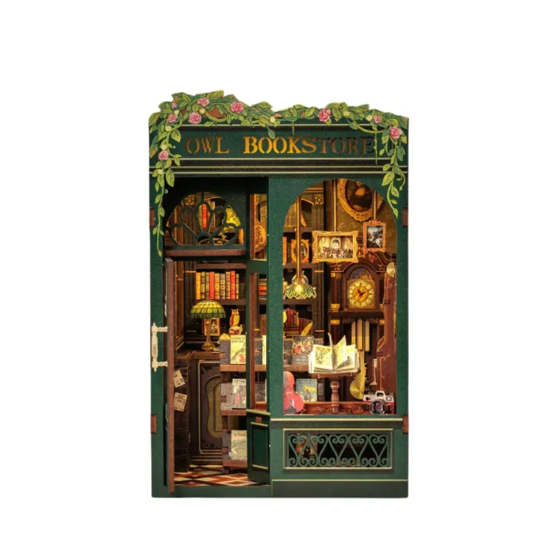 Book Nook World owl bookstore book nook