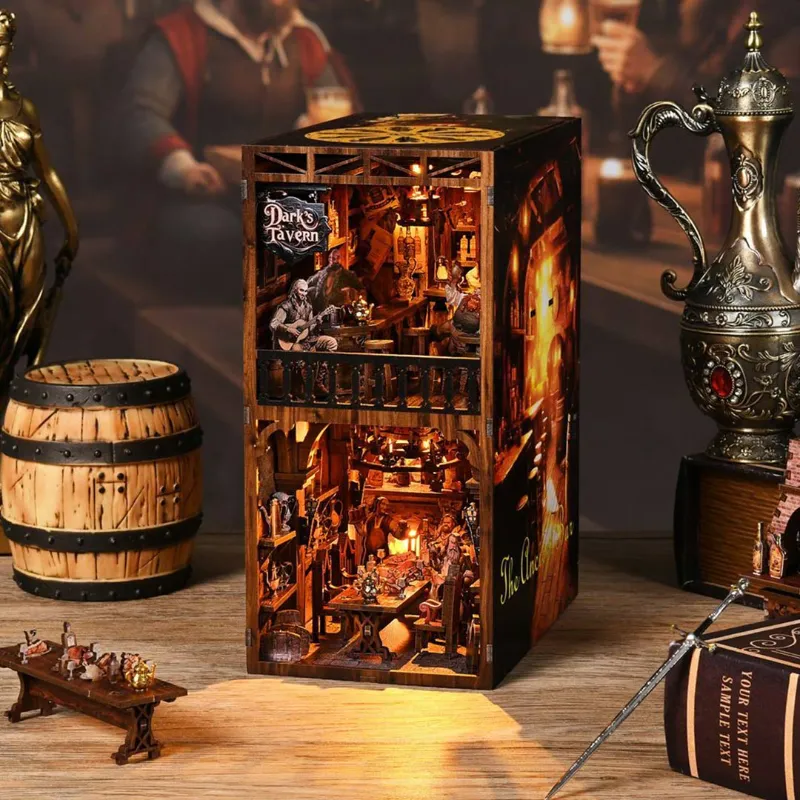 Fifijoy paper & vine book bar miniature book nook