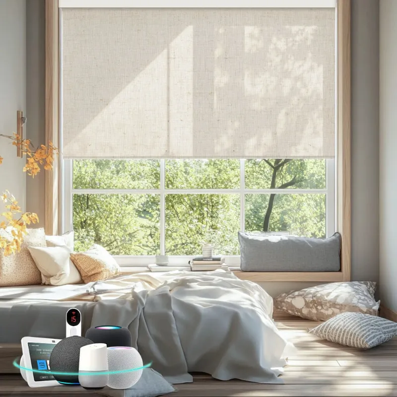 Bringnox motorized shades with automated lifting system
