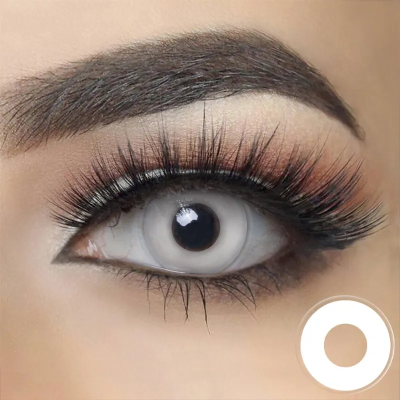 Lenself white contact lenses with a solid white lens design