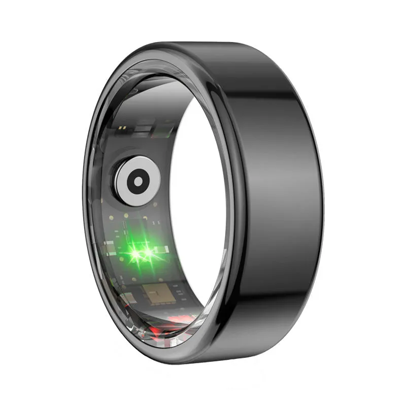 QRing titanium smart ring with sleek metallic finish
