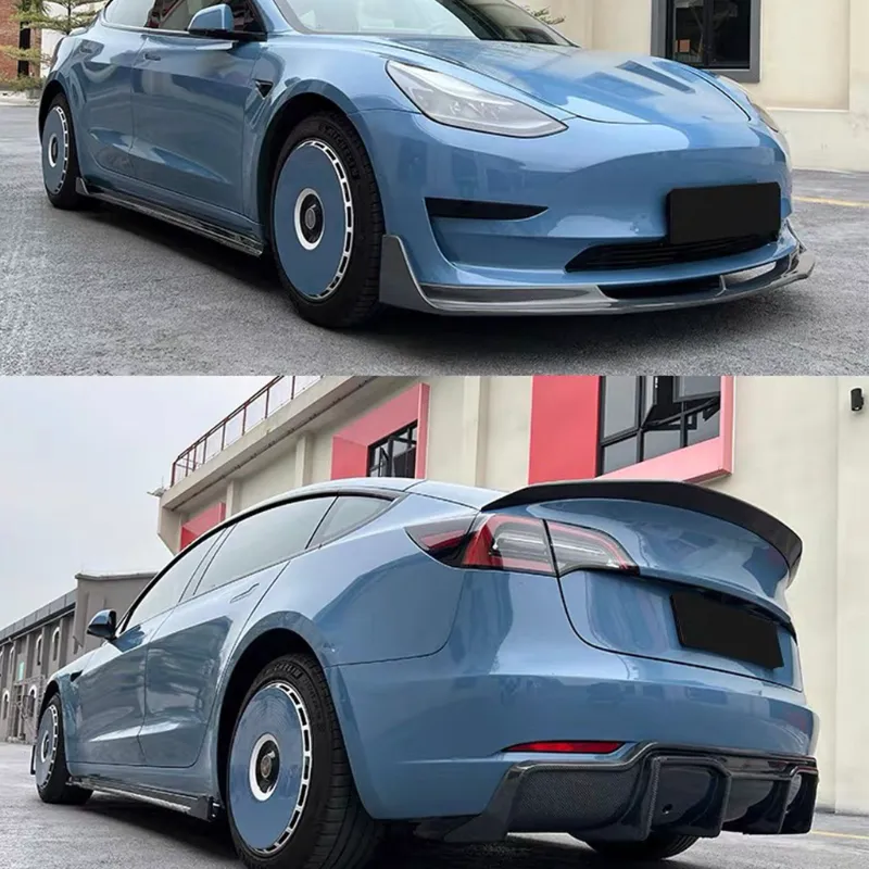 Yeslak adreama tesla model 3 carbon fibre side skirts