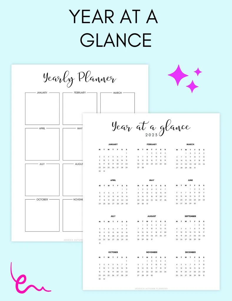 Jessica Autumn Planners week at a glance weekly organizer