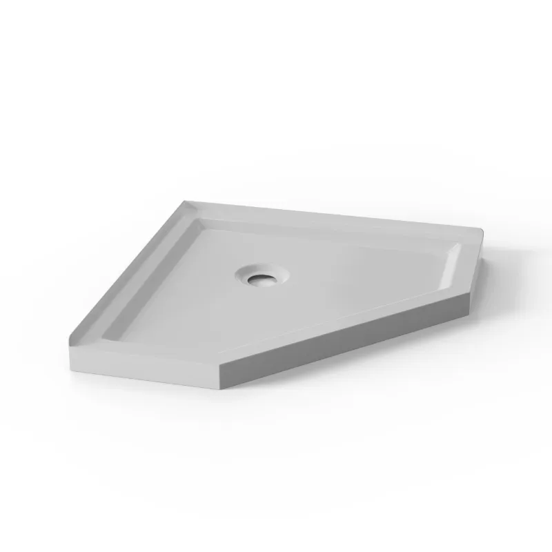 Bazyths neo angle shower base designed for corner shower setups