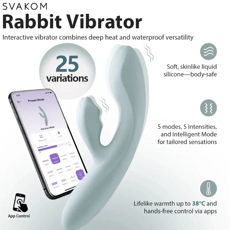 SVAKOM rabbit vibrator with dual stimulation design