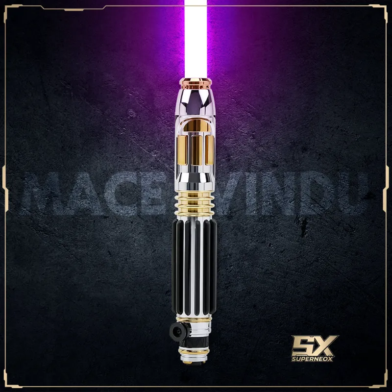 Superneox mace windu lightsaber with purple blade